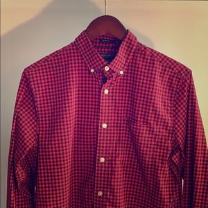 Red Gingham Dress Shirt